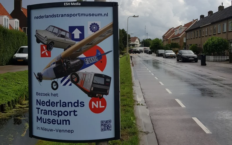 Nederlands Transport Museum buitenreclame